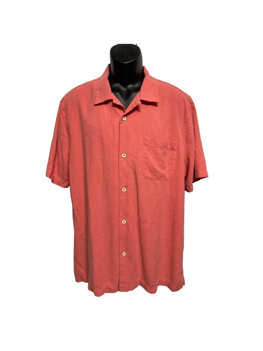 Tommy Bahama Mens 100% Silk Shirt Tropical Leaves Button Down Size XL